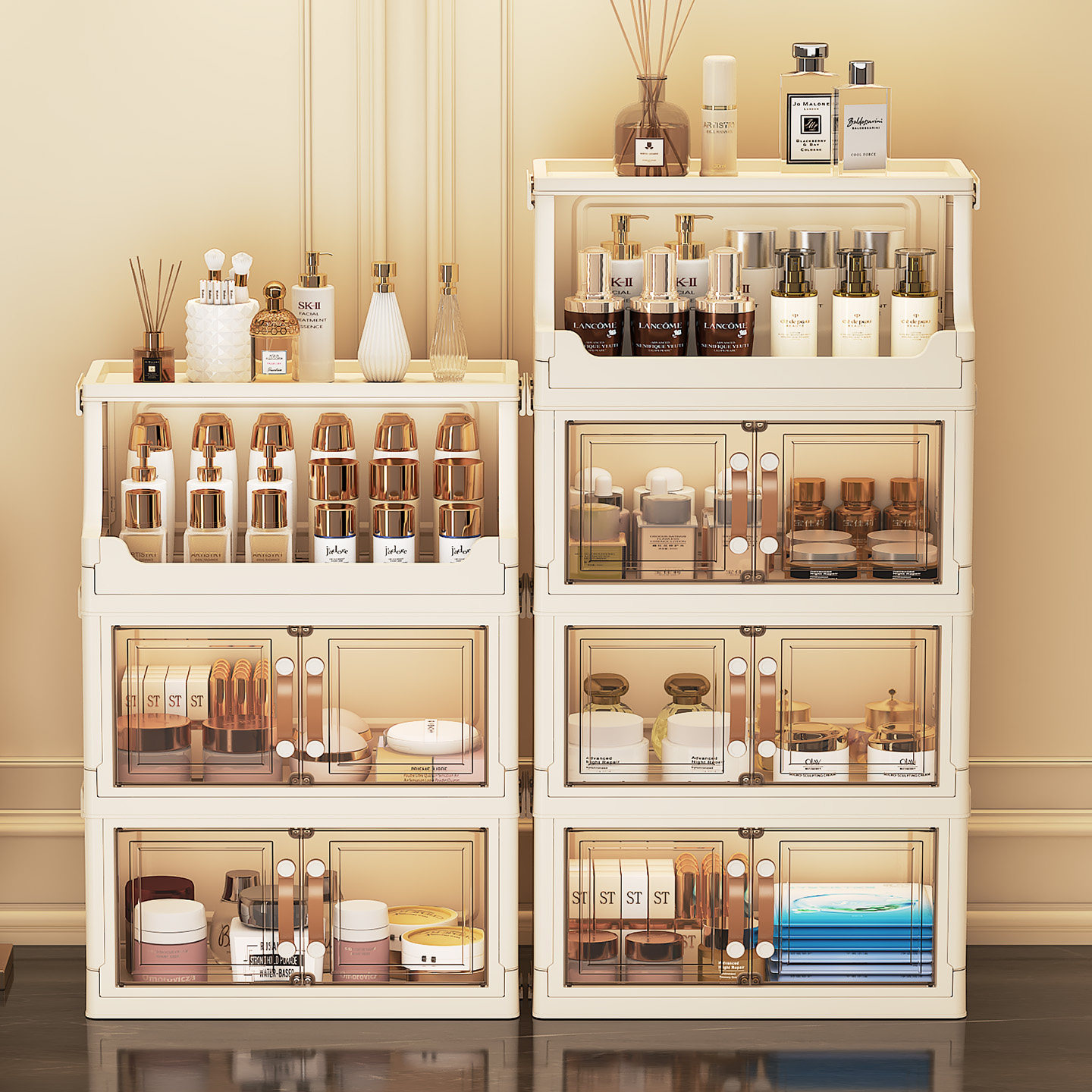 Luxury Skincare Organizer - Multi Layer Desktop Skincare Storage Box