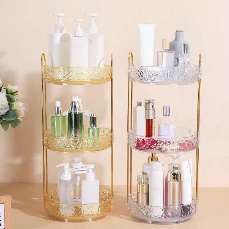 Luxury Skincare Organizer - 1Pc/Water Ripple Pattern Bedroom Vanity Cosmetic